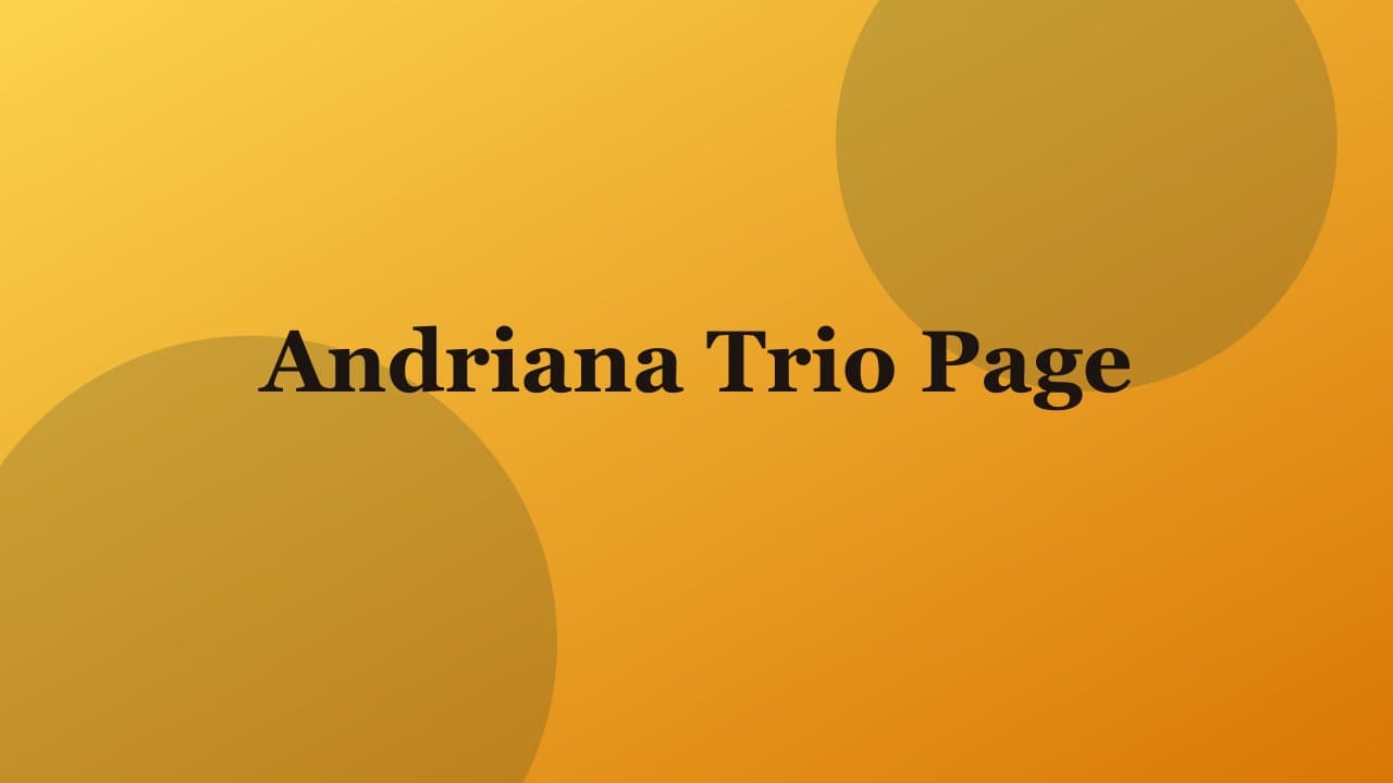 Andriana Trio Page — Salt & Olive event